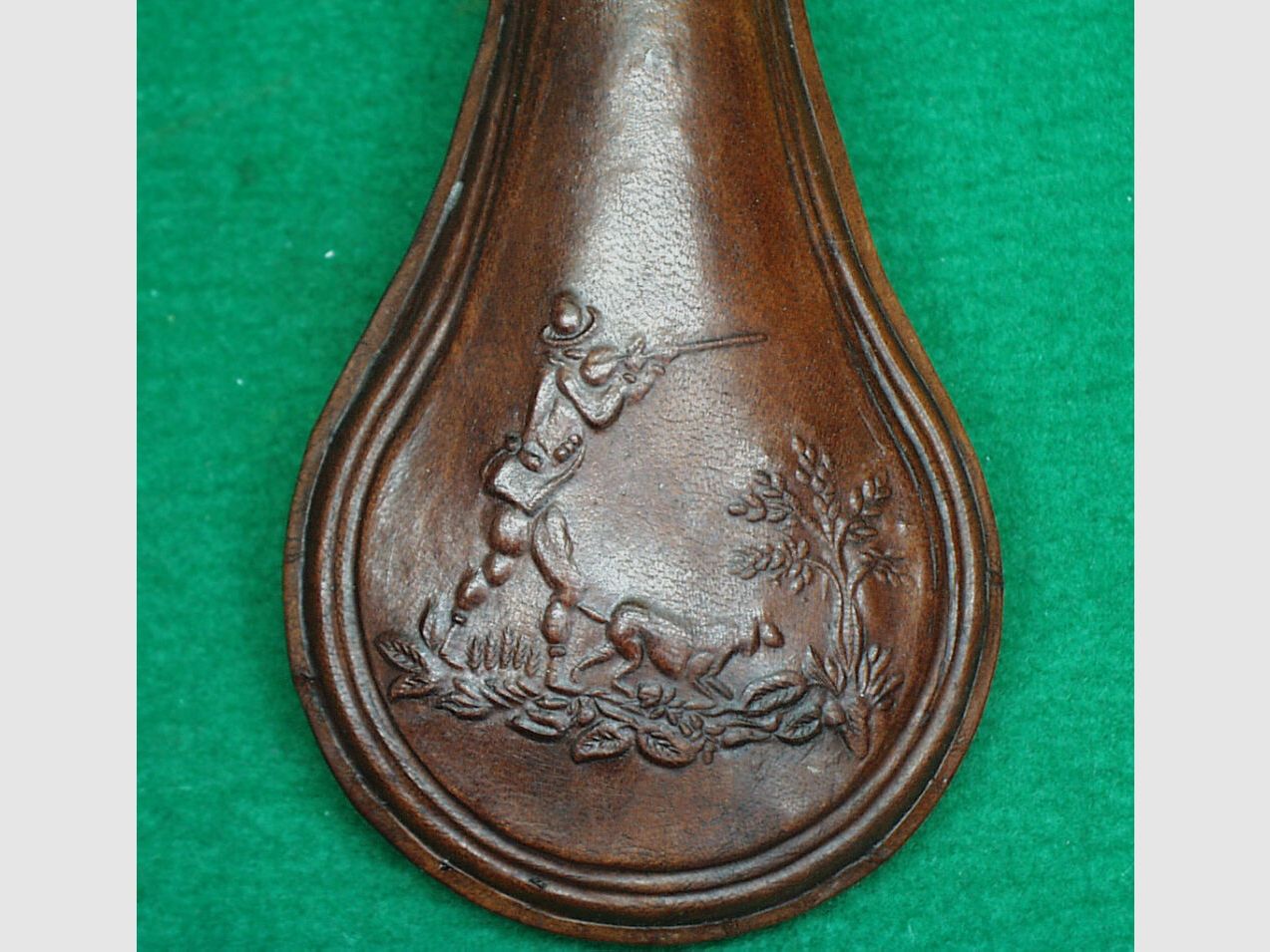 Indien Pulverflasche, Leder (Jäger)