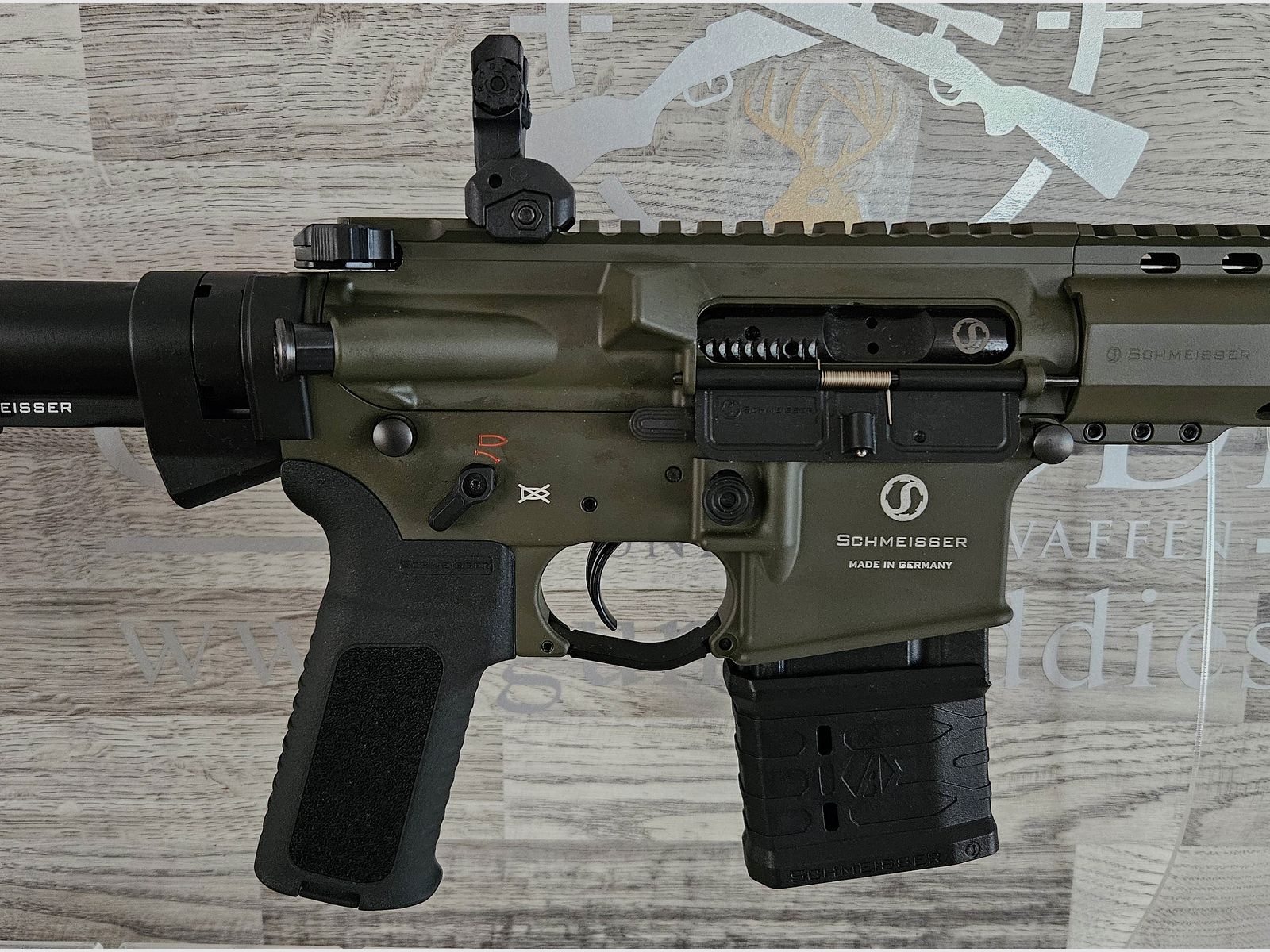 Schmeisser AR-15 M4FL OD Green 14,5" Kal. .223Rem. - gratis verzending! - Nieuwe producten van de vakhandel