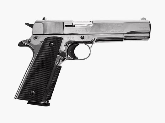 Colt Government 1911 A1 Chrom Schreckschuss Pistole 9mm P.A.K. - Neuwertig