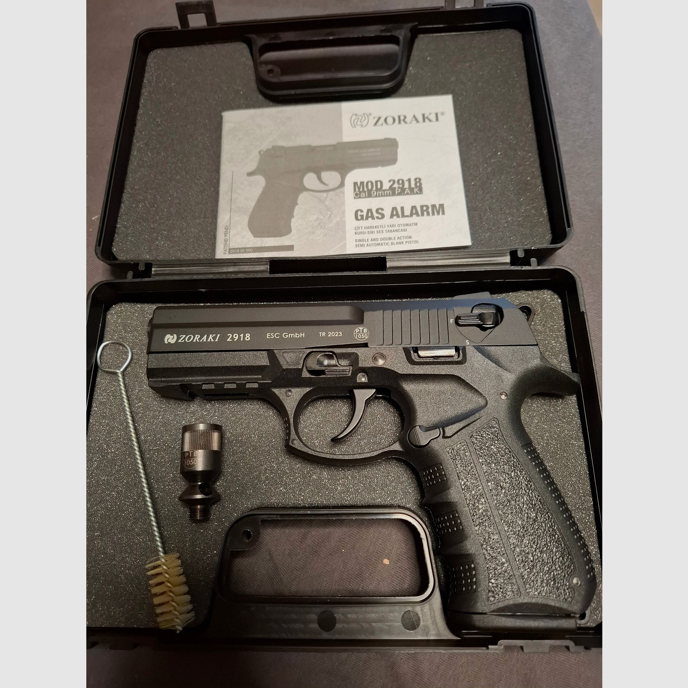 Zoraki 2918 Black 9mm P.A.K. PTB 1050 "NEW