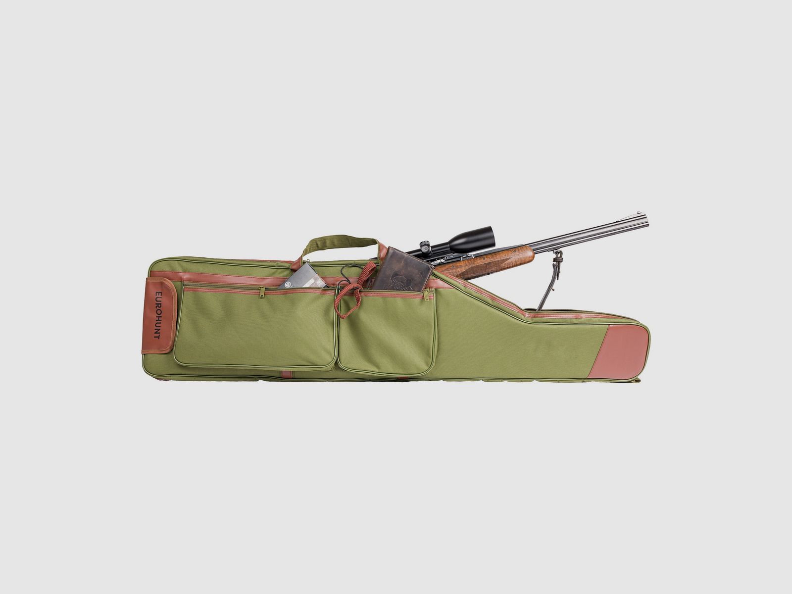 Eurohunt custodia per fucile con tasche laterali extra capienti e 2 spallacci, immagine 4 di 7