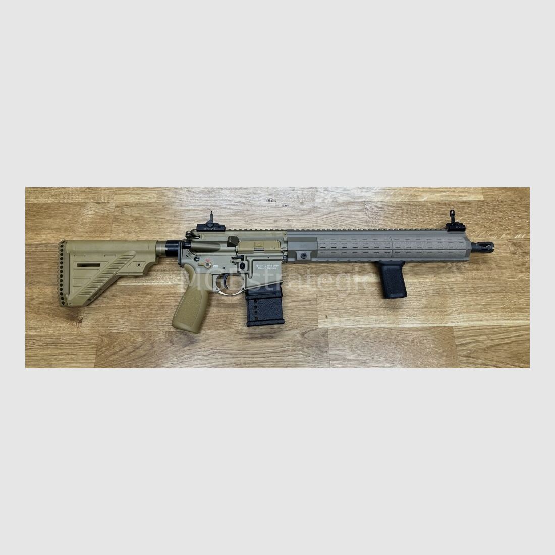 sportingly approved! H&K MR223 A3 14.5" barrel - SPORT - sand-colored semi-automatic rifle .223Rem - Heckler & Koch - civilian version H&K 416 G38 / barrel length = 36.83 cm / KSK barrel length G95K