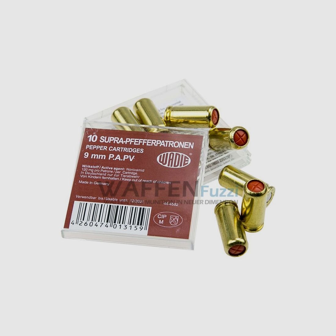 Munizione al pepe Wadie 9 mm per pistole - ora ancora più forte