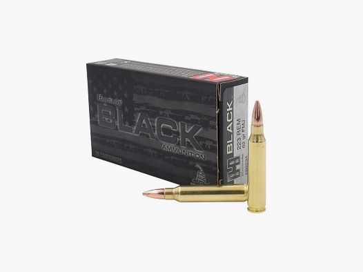BOX OF 20 HORNADY 223 REM 55 GRS HP STEEL BLACK