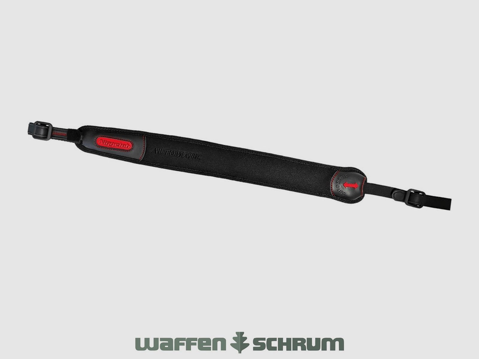 Niggeloh Gewehrriemen Automatic Neopren - Leder - Schwarz