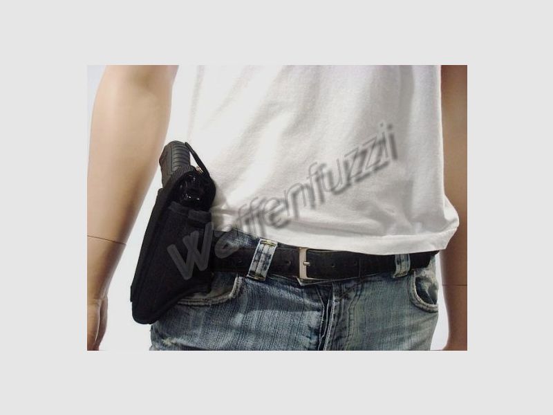 Gürtelholster für großkalibrige Pistolen für Links- u. Rechtshänder