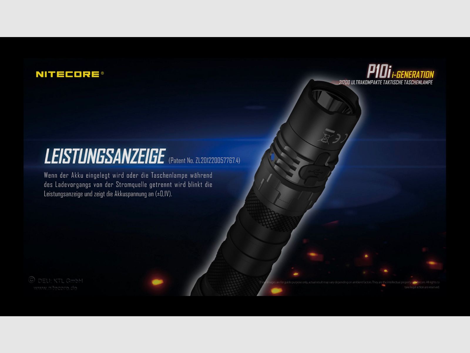 Nitecore P10i taktische LED Taschenlampe 1800 Lumen