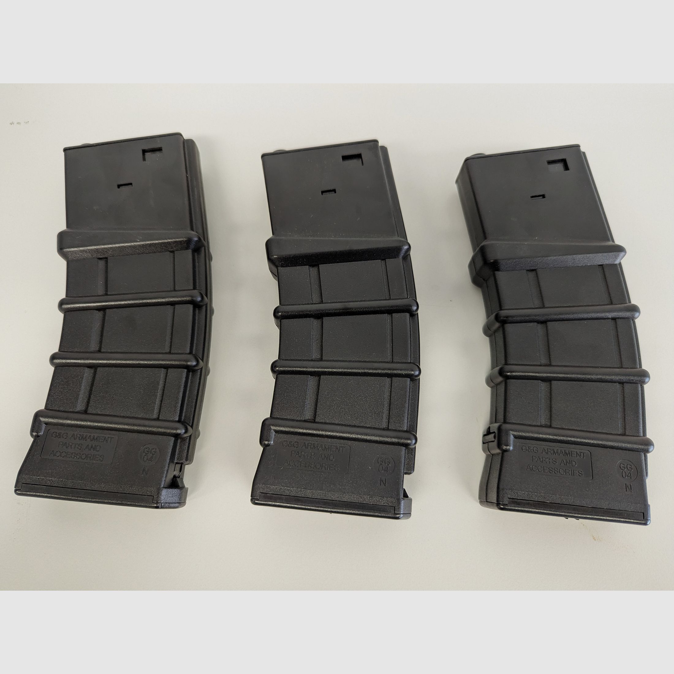 3x Airsoft G&G AR15 / M4 / M16 Thermold Magazin Hi-Cap 450 Schuss schwarz
