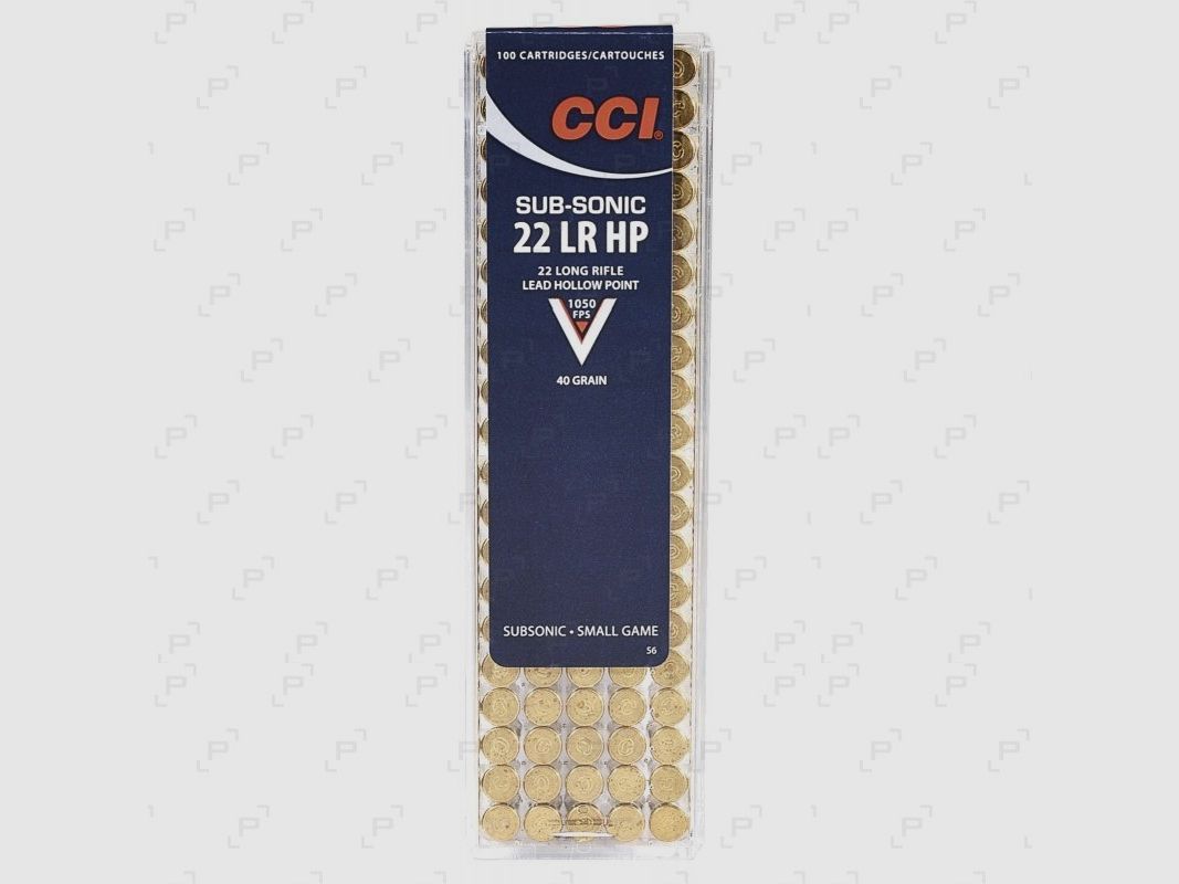 Zündhütchenpatronen Kaliber 22 LR CCI SUBSONIC HP