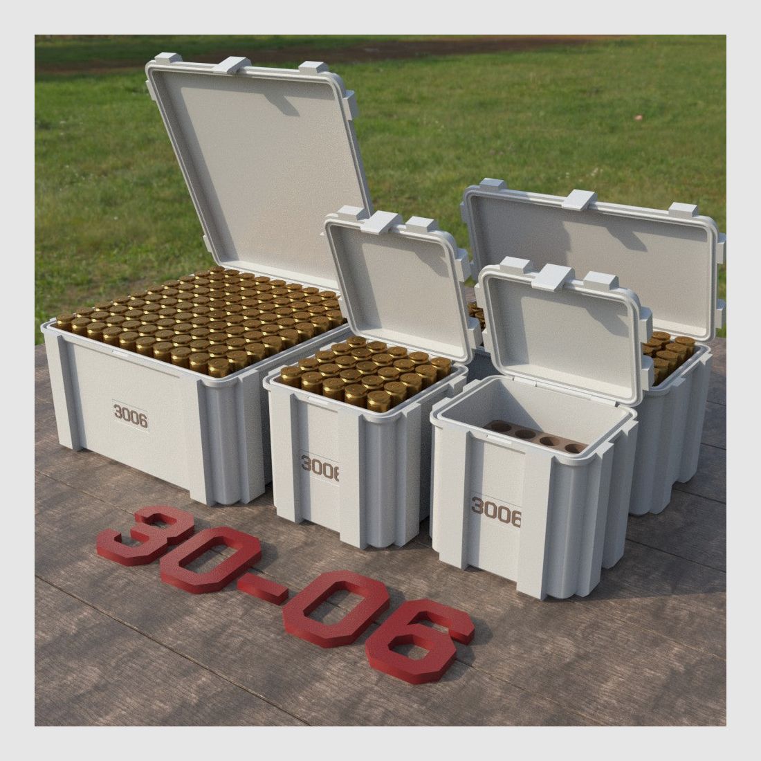 Filamelt Munitionsbox / .30-06 SPRG / ‘Klappdeckel’ / Patronenbox, Ammo Box
