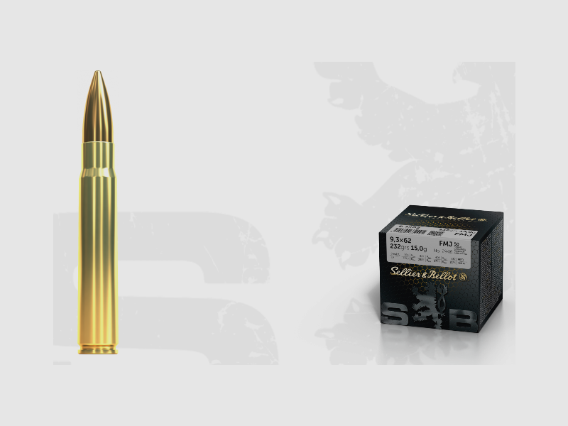 9,3×62 S&B FMJ 15g Training