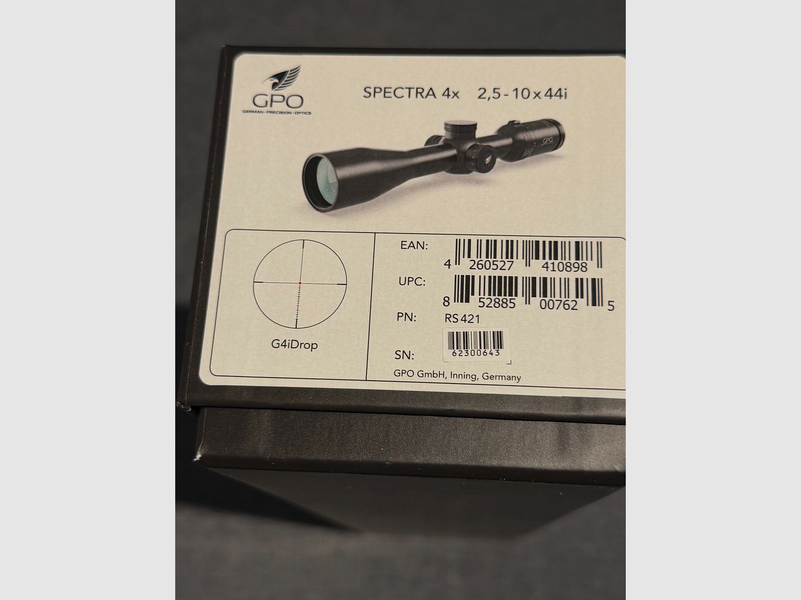 GPO Spectra 4x 2,5-10x44i z G4i Drop Absehen