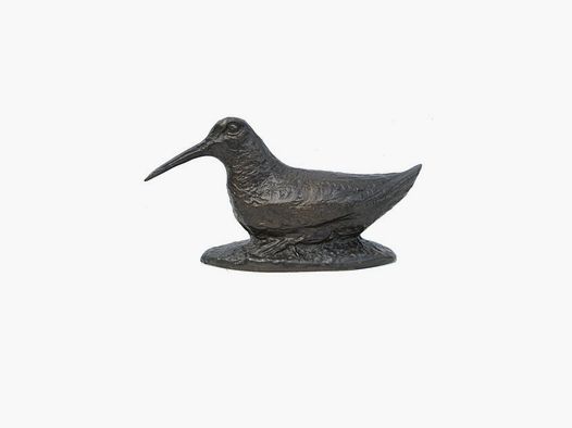 Lovergreen kleine Bronzestatue Motiv sitzende Waldschnepfe