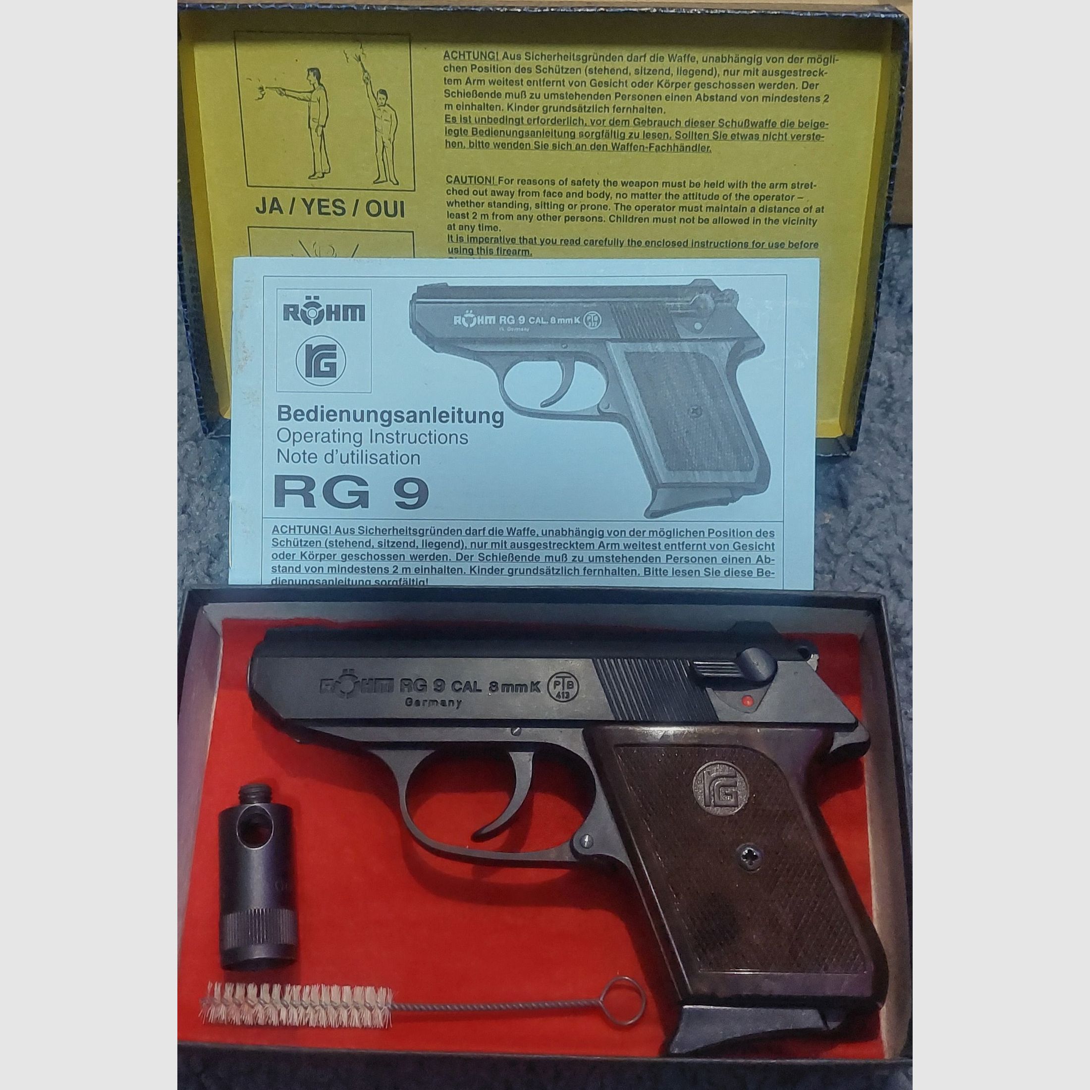RÖHM RG 9 (PTB 413) RG8 RG9 keine P99 p88 Zoraki HW94 glock Walther 