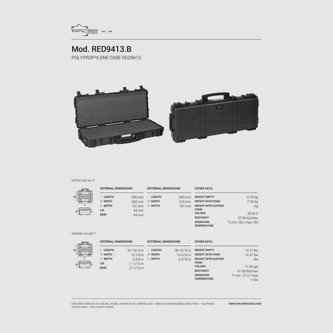 EXPLORER CASES Red 9413 B – Pre-Cube Pianka, zdjęcie 3 z 3