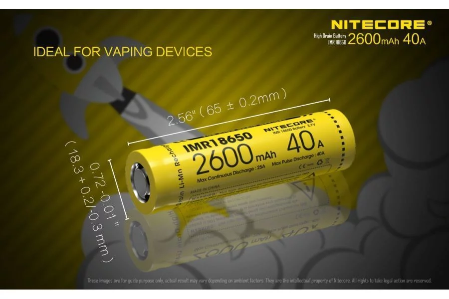 Nitecore IMR 18650 2600mAh Akku (LAT/NITECORE IMR18650 2600), Bild 10 von 18