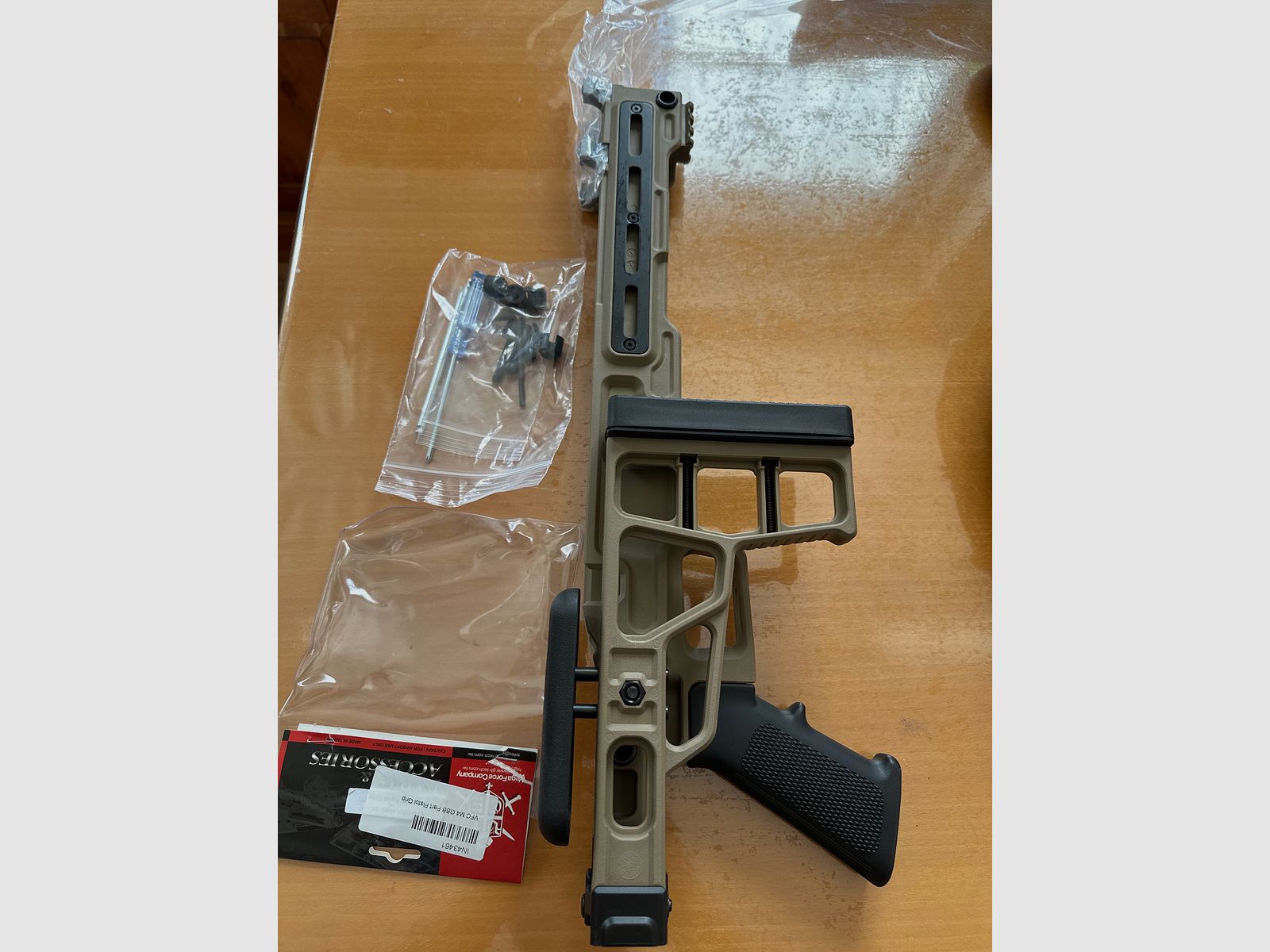 SSG10 A3 Schaft Novritsch FarbeFlat Dark Earth, mit M4 Griff