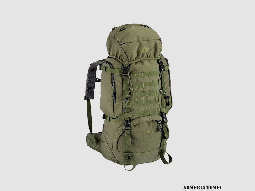 NERG OPEN LAND – RUGZAK – ALPINE BACK PACK 65 LT OD Green (VERDE)