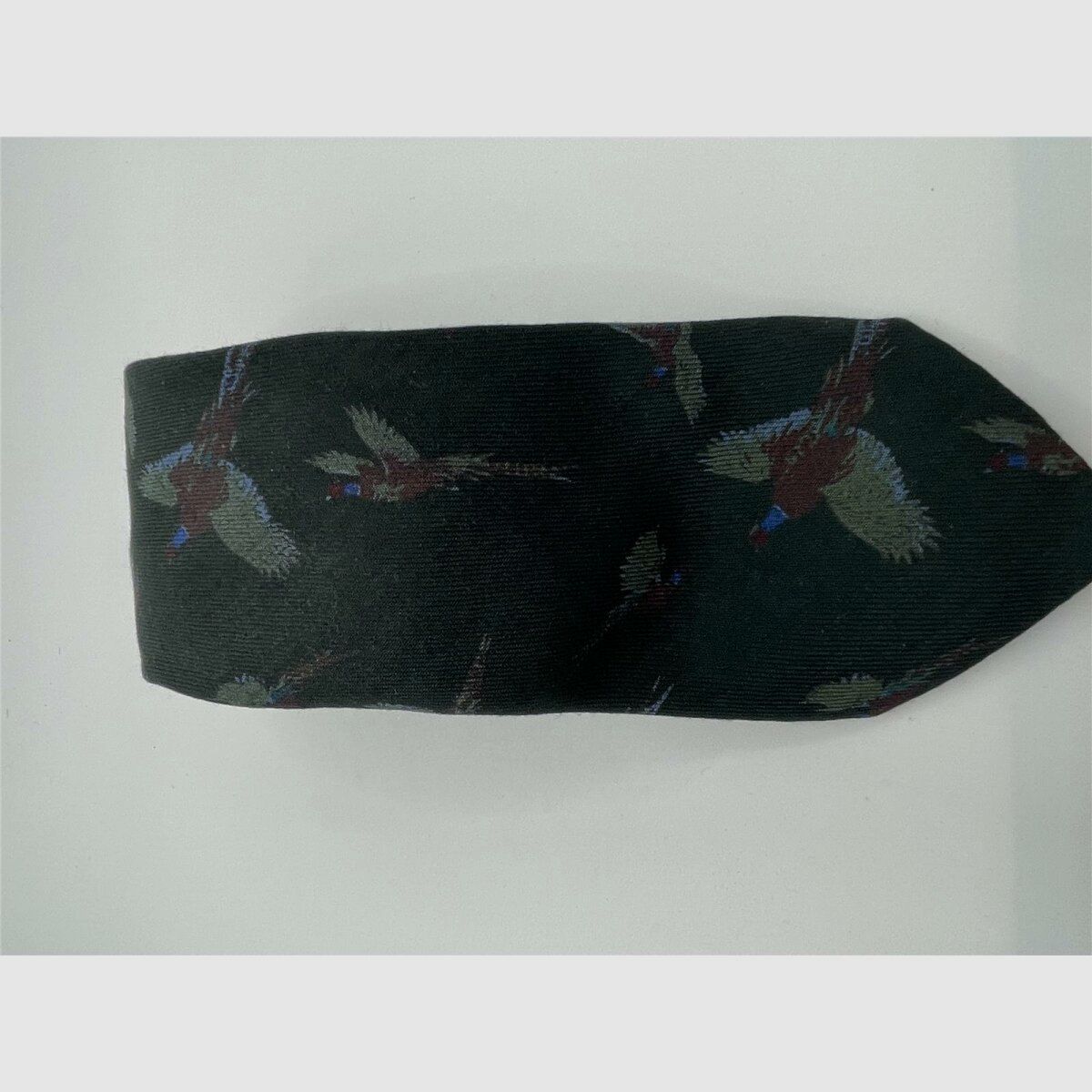 Robert Keyte Krawatte 100% Seide grn Motiv Fasan