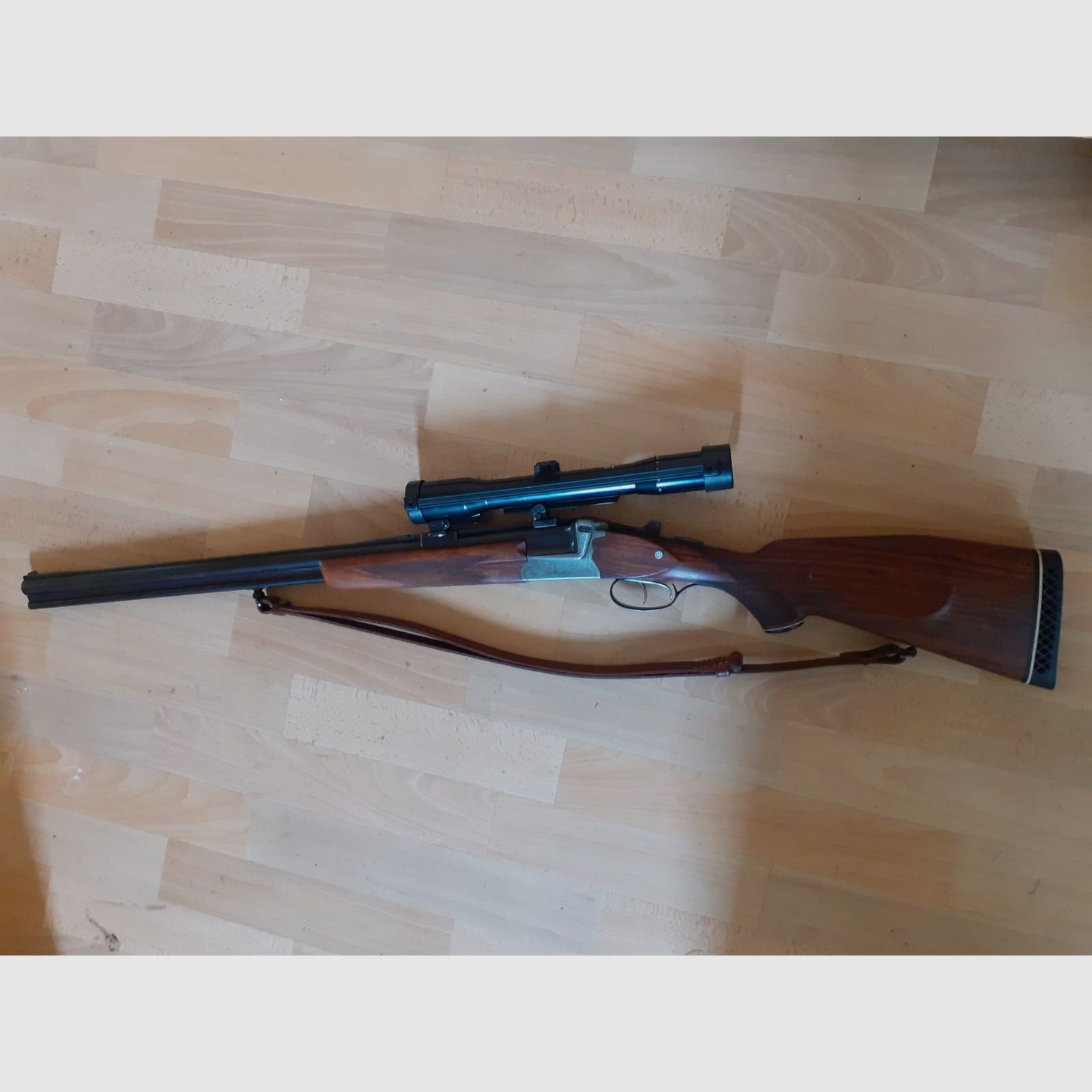 Langwaffe Sauer & Sohn Bockbüchsflinte 16/70 und 7x65R mit Zielfernrohr Zeiss Diavari 1,5-6 UND Einstecklauf