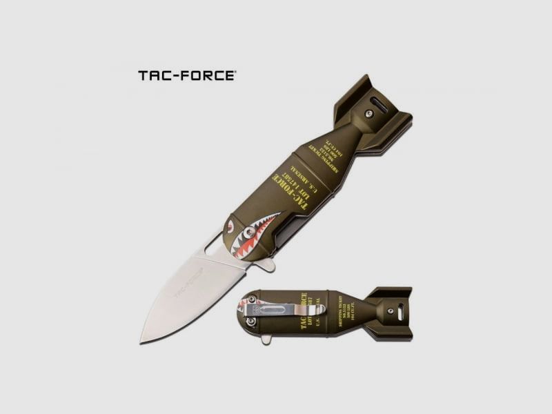 Tac Force 500LBS Torpedo Green cuchillo plegable, imagen 1 de 2