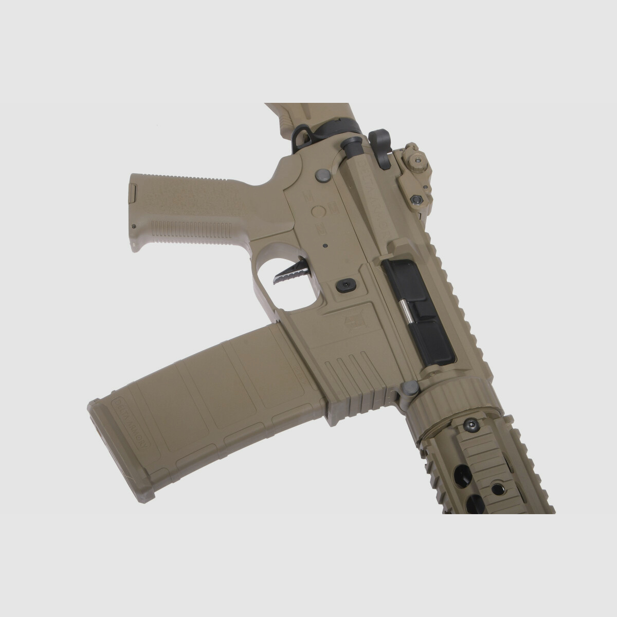 AR15 SilentOps 9 Zoll CHARLIE EAGLE ETU Tan S-AEG Softair Gewehr Frei ab 18 Jahren | Delta Armory