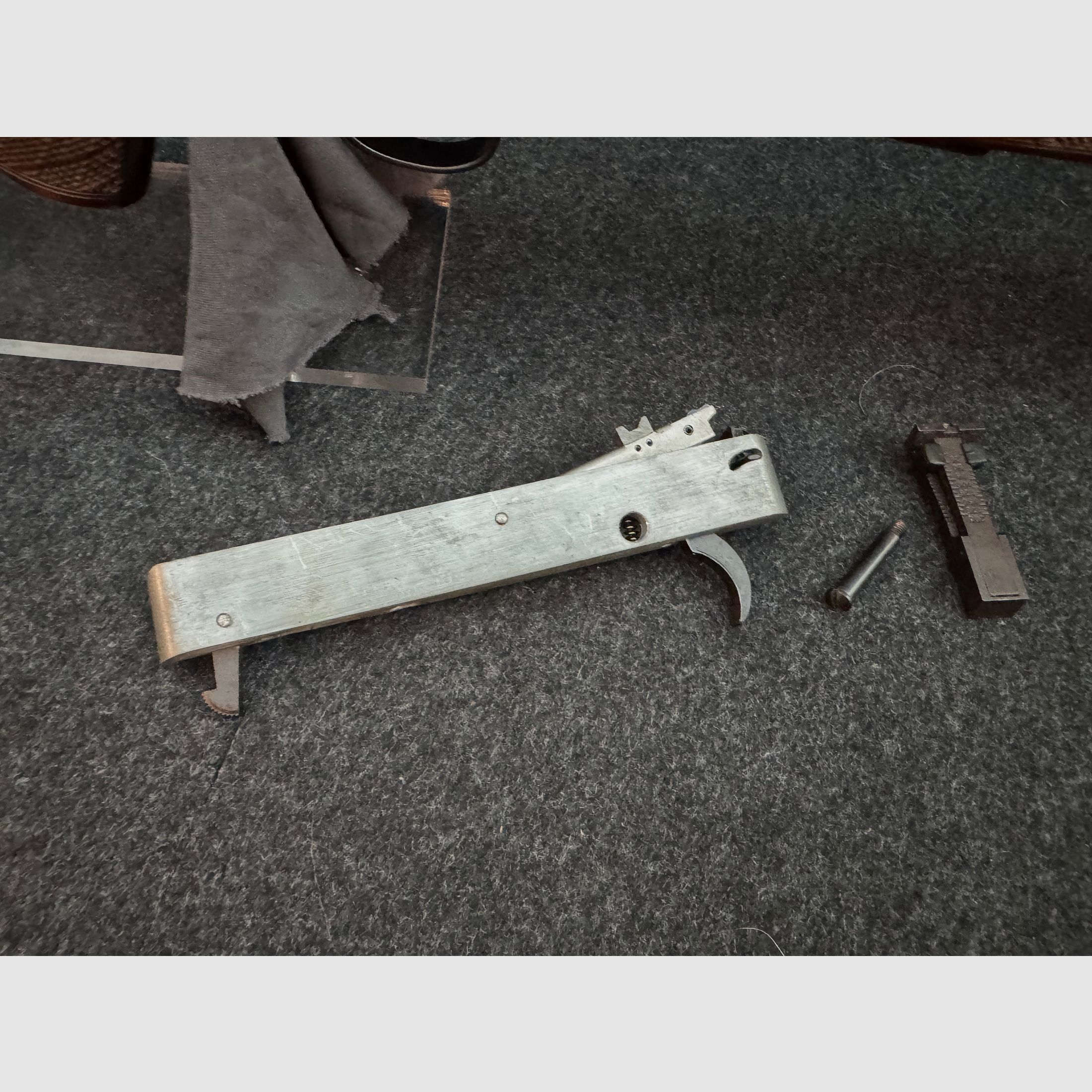 Stock and system bedding with removal and safety Voere 22lr repeating rifle