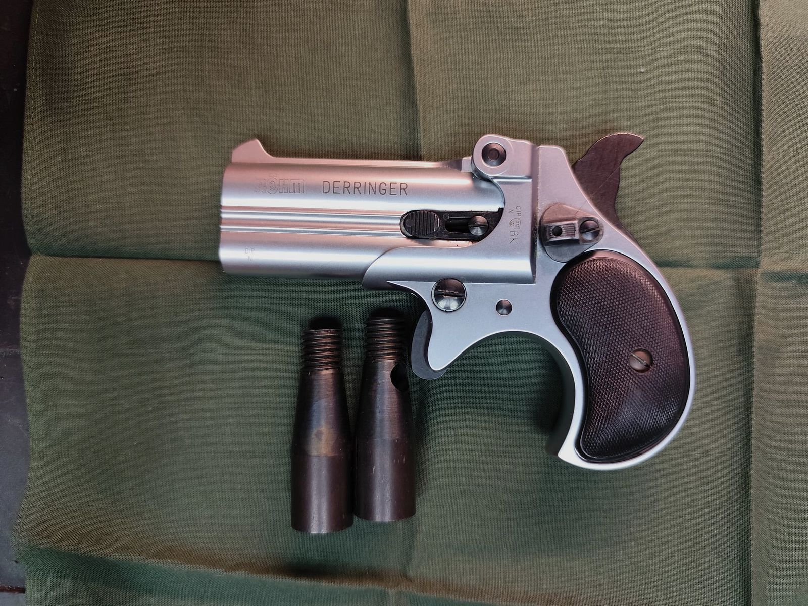 Röhm Derringer 9mm Knall Acero Inoxidable Nuevo