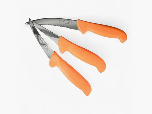 Juego de Cuchillos Outdoor Dick Ergogrip – 3 Cuchillos Profesionales para Desollado de Caza