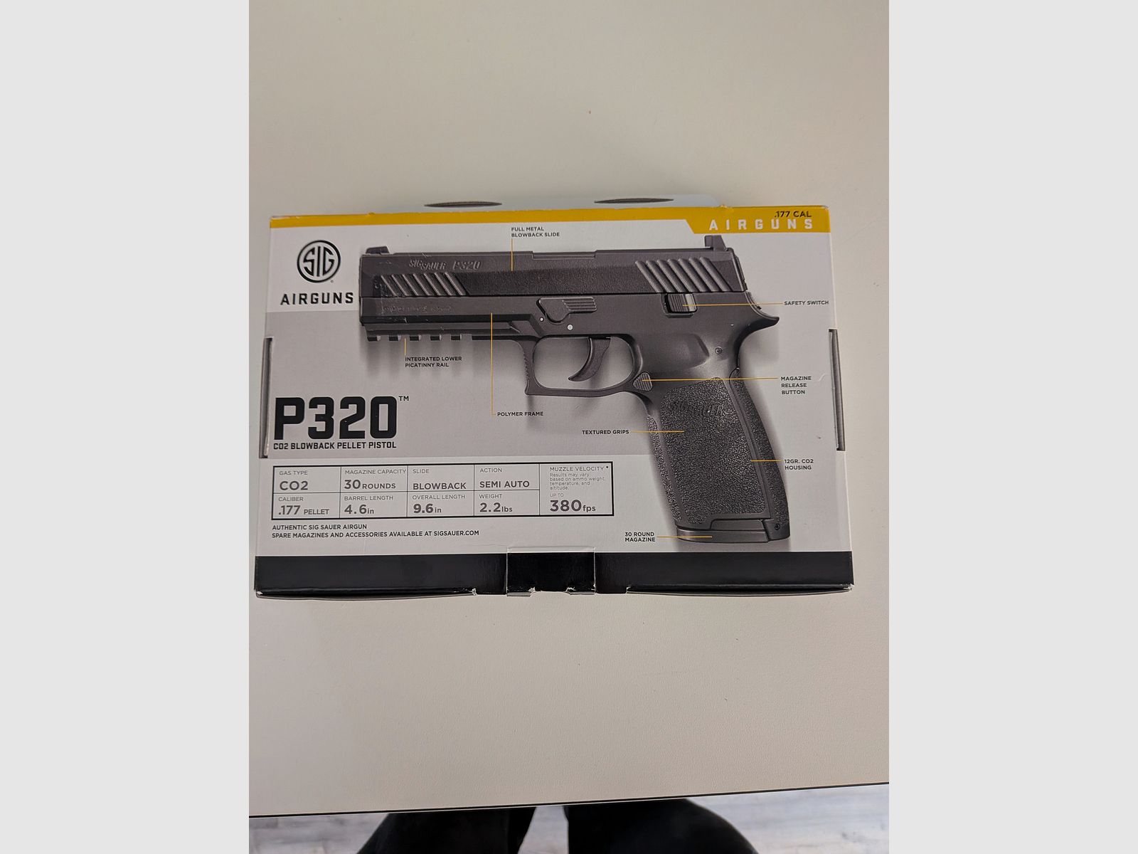 Pistola de retroceso de CO2 Sig Sauer P320