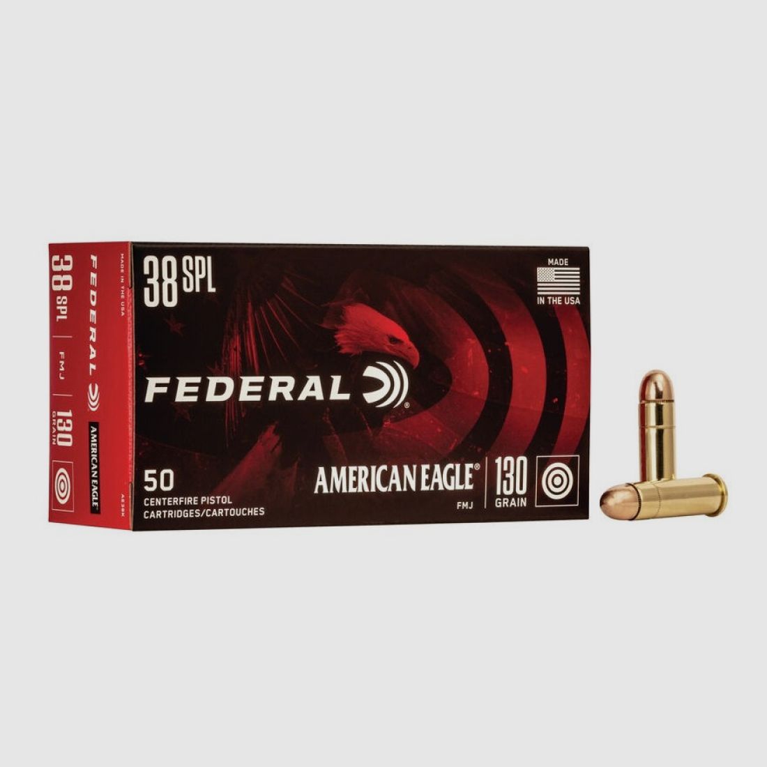 38 spez Federal American Eagle 130gr FMJ VE50