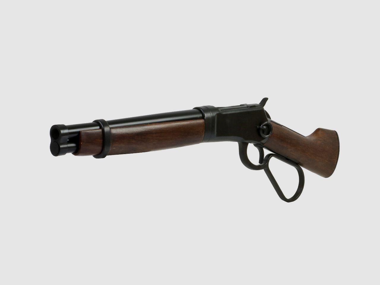 Deko Westerngewehr Kolser Winchester Mare's Leg Short realistisches Repetieren mit HĂĽlsenauswurf LĂ¤nge 55 cm schwarz