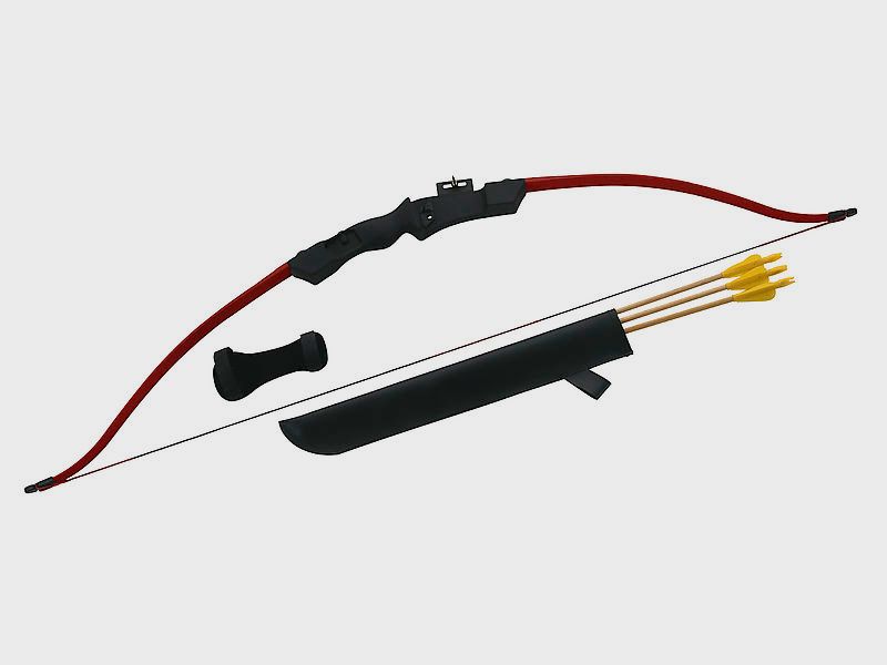 120cm Bogenset + Jugend-Recurve-Bogen 3x Holzpfeil 28" Geschenkverpackung