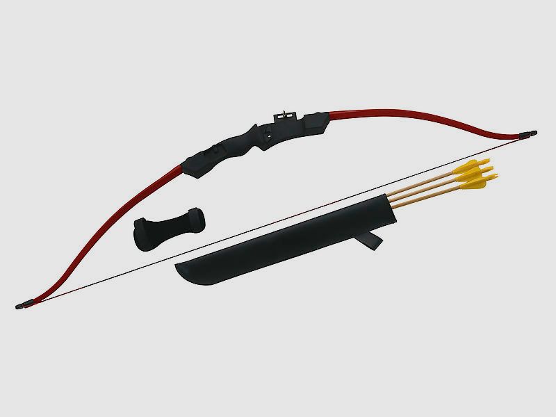 Juego de arco de 120 cm + arco recurvo juvenil 3x flecha de madera 28" embalaje de regalo