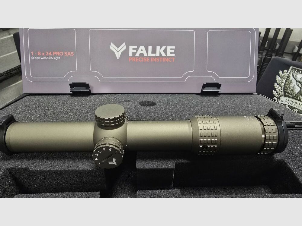 FALKE 1-8x24 PRO SAS 34mm Tube - SPECIAL COLOR GREIGE/BRONZE available immediately, shipping +8.50€ RRP: 879€
