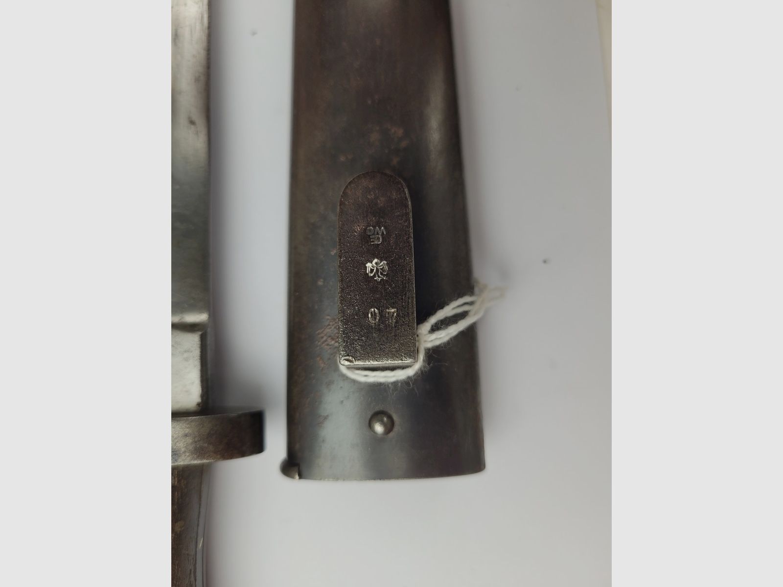 Rare baïonnette roumaine modèle 1893 – fabrication OEWG Autriche – Guerre 1914-1918 – TBE, image 4 sur 11