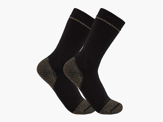 Calcetines de algodón Carhartt 2-Pack Hombres Negro XL