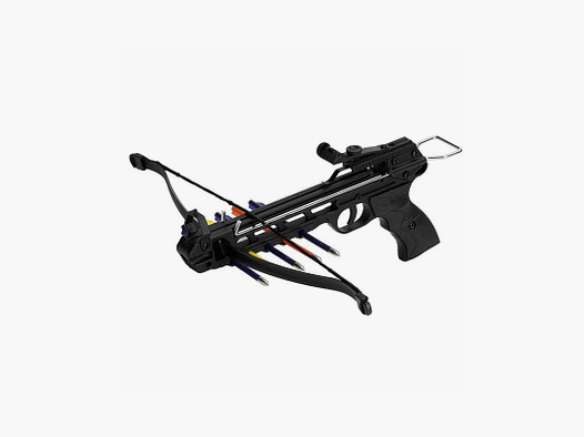 Haller kruisboogpistool 50 lbs metalen behuizing en 5 pijlen