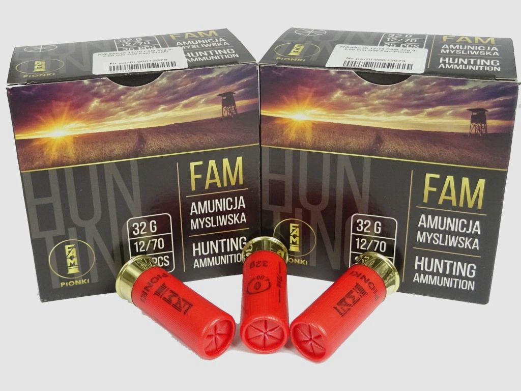 Amunicja Myśliwska kal. 12/70 GW 0-4,00mm 32g Fam