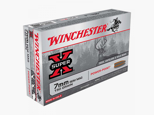 Winchester Super-X 7mm Rem. Mag. 150GR Power Point 20 Patronen