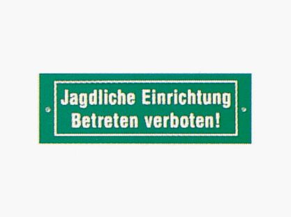 AKAH Kunststoffschild JAGDLICHE EINRICHTUNG