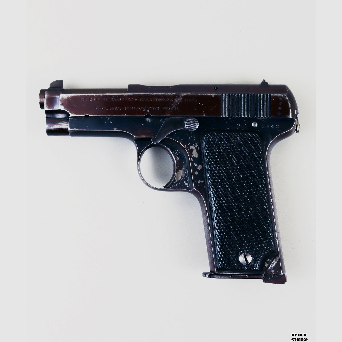 Beretta pistool mod. Brevetto 1915 kal. 9 mm Glisenti matr. 7842, afbeelding 1 van 12