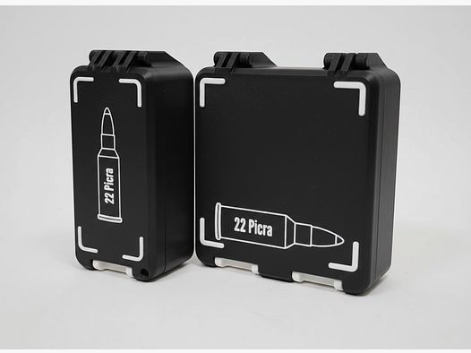 Filamelt Munitionsbox / 22 Picra / 'Klapp- / Rastdeckel' / Patronenbox, Ammo Box