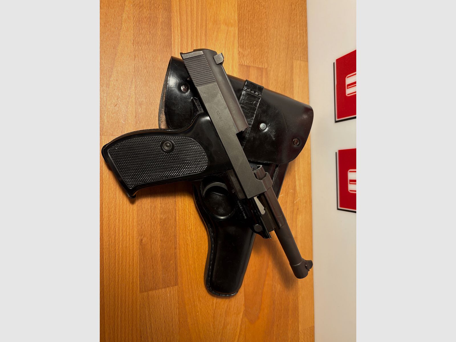 Walther P38 Ulm, 9mmLuger, Polizei/Bundeswehr Ausführung, Keine P1 mit Holster und 2 Magazinen