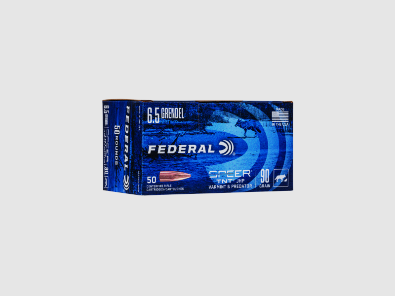 Federal Büchsenmunition American Eagle 6,5 mm Grendel 5,8 g / 90 gr TNT Jacketed Hollow Point Varmint Predato