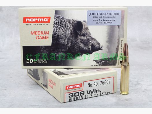 Norma Vulkan .308 Win. 180gr. 11,7g 20 Stück 2315626