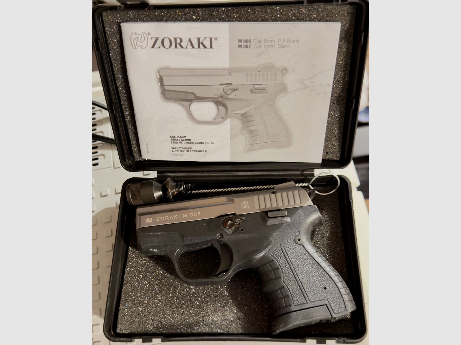 Zoraki 906 9mm P.A.K. titan pistola de gas