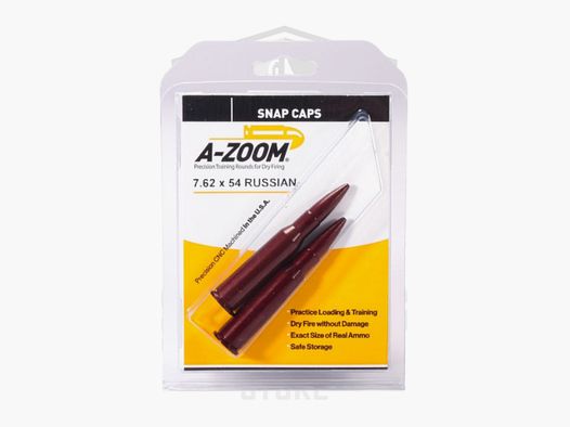 A-Zoom 7.62 x 54mm Russian Snap Caps Cartucce inerti 2 pezzi rosse