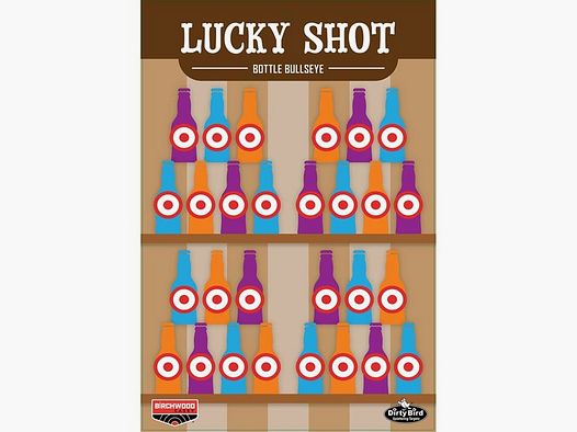 BIRCHWOOD CASEY DIRTY BIRD LUCKY SHOT BOTTLES 12 X 18″ TARGET 6 PACK