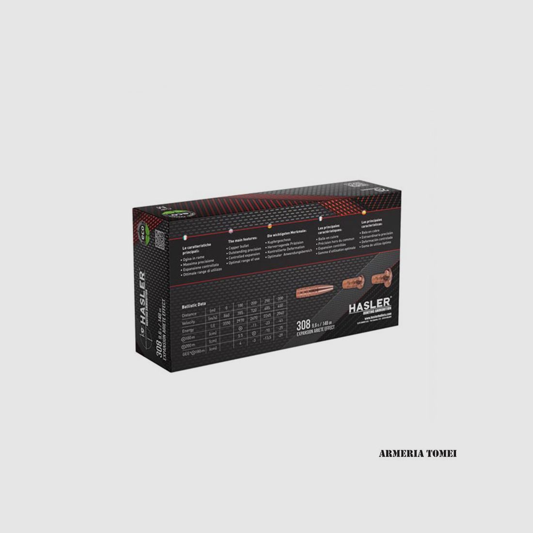 HASLER – .308 WIN EXPANSION EFFECT ARIETE 9.6G / 148GR, image 2 of 2